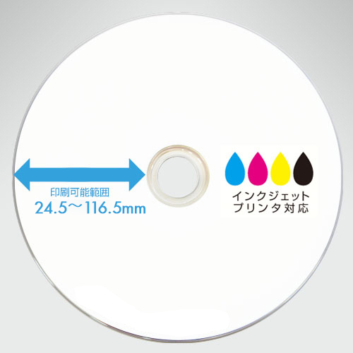 CMC社製 業務用 BD-R ウォーターシールド BR-V25WWR50-WG 4倍速 / 25GB / 50枚入